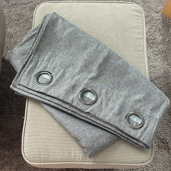 Stylish Gray Curtain Panel with Grommets 36” X 84” - Picture 1 of 4